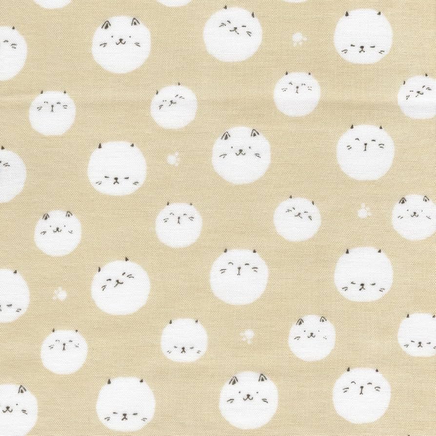 Amazon | 【オックス プリント】まるに猫 4色あります 1m単位で
